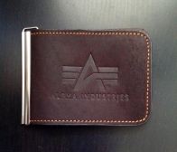Зажим для денег Brown "Alpha Industries"