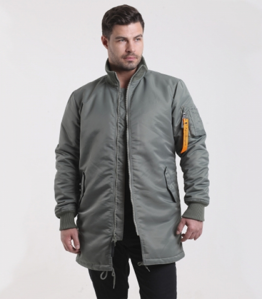 Куртка Бомбер B-17 Long Turbo Olive/Orange apolloget