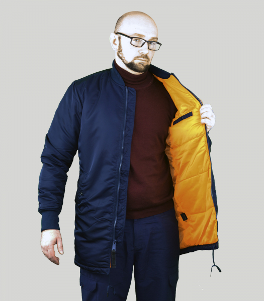 Куртка бомбер B-17 Long REP BLUE/ORANGE