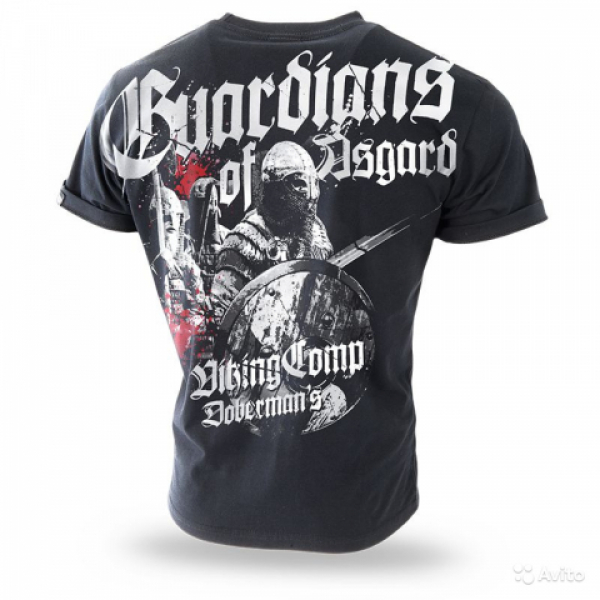 Футболка guardians OF asgard TS197 (черный , белый)