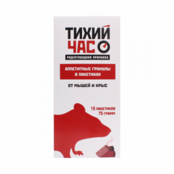 Средство от крыс и мышей Тихий Час 75гр