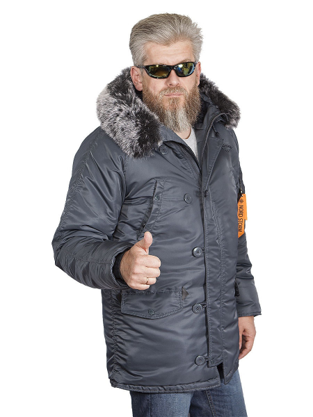 Аляска Парка N-3B HUSKY Steel Blue Nord Storm