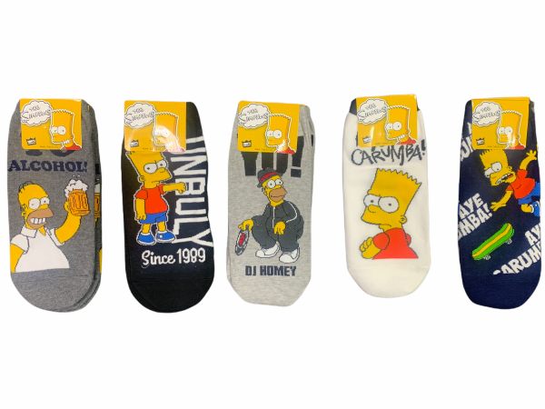 Носки мужские короткие simpsons, 41-45р.