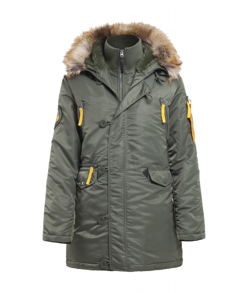 Парка Husky Wmn Sage Green Yellow