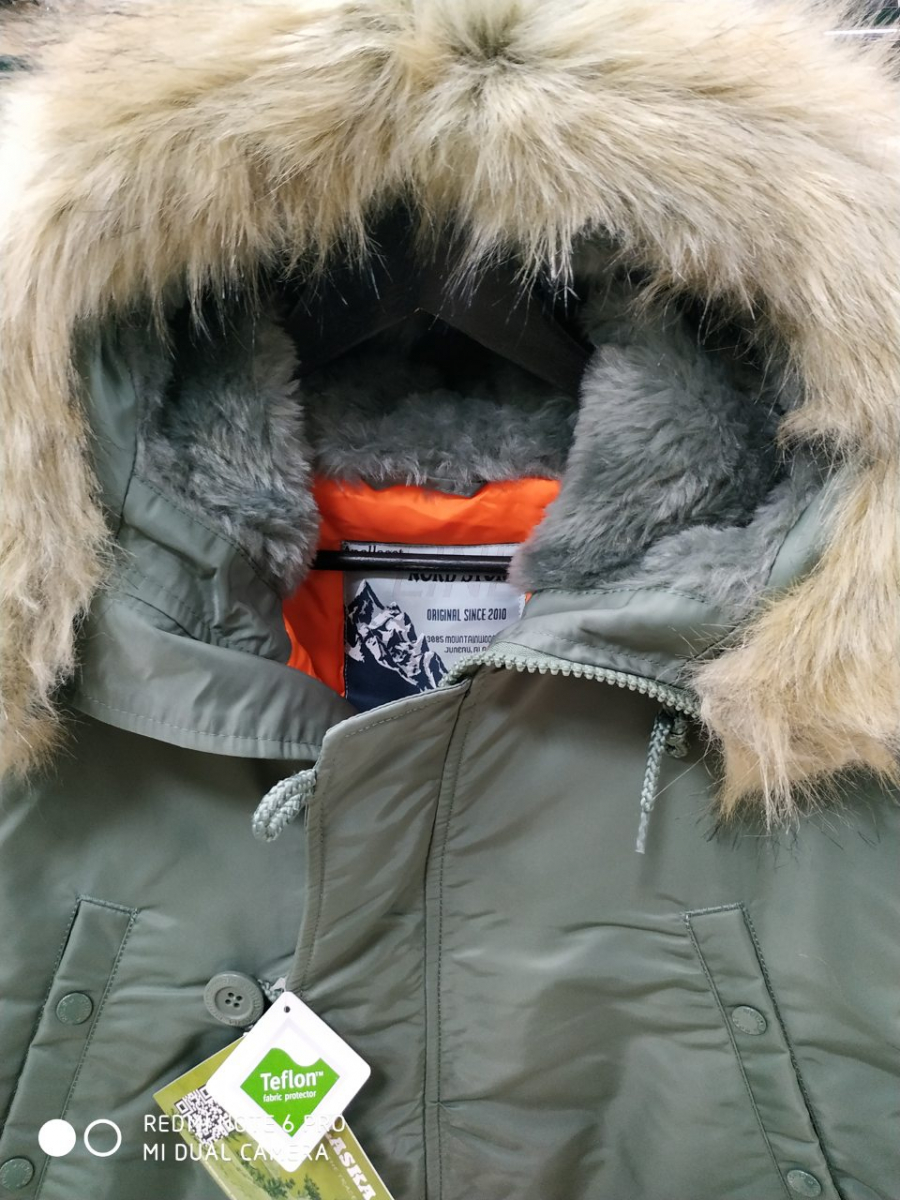 Куртка Аляска N3B Olive/Orange NORD STORM — изображение 2
