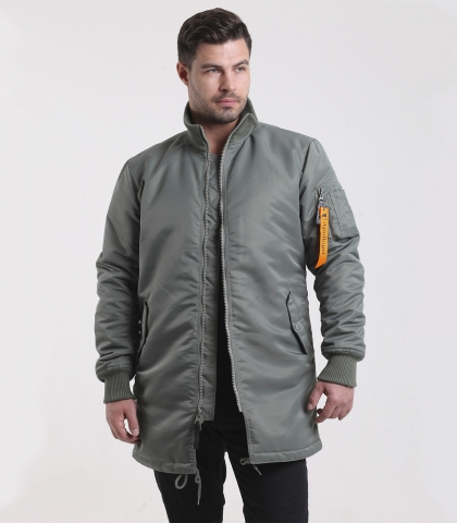 Куртка Бомбер B-17 Long Turbo Olive/Orange apolloget