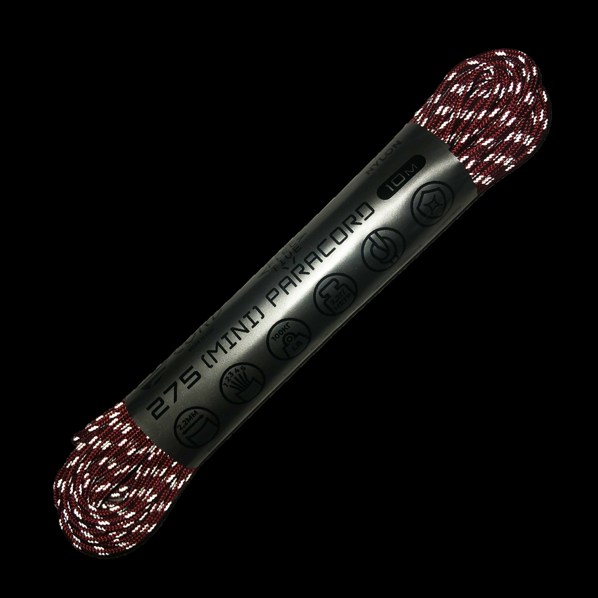 Паракорд 550 CORD nylon 10м световозвращающий (red) — изображение 2