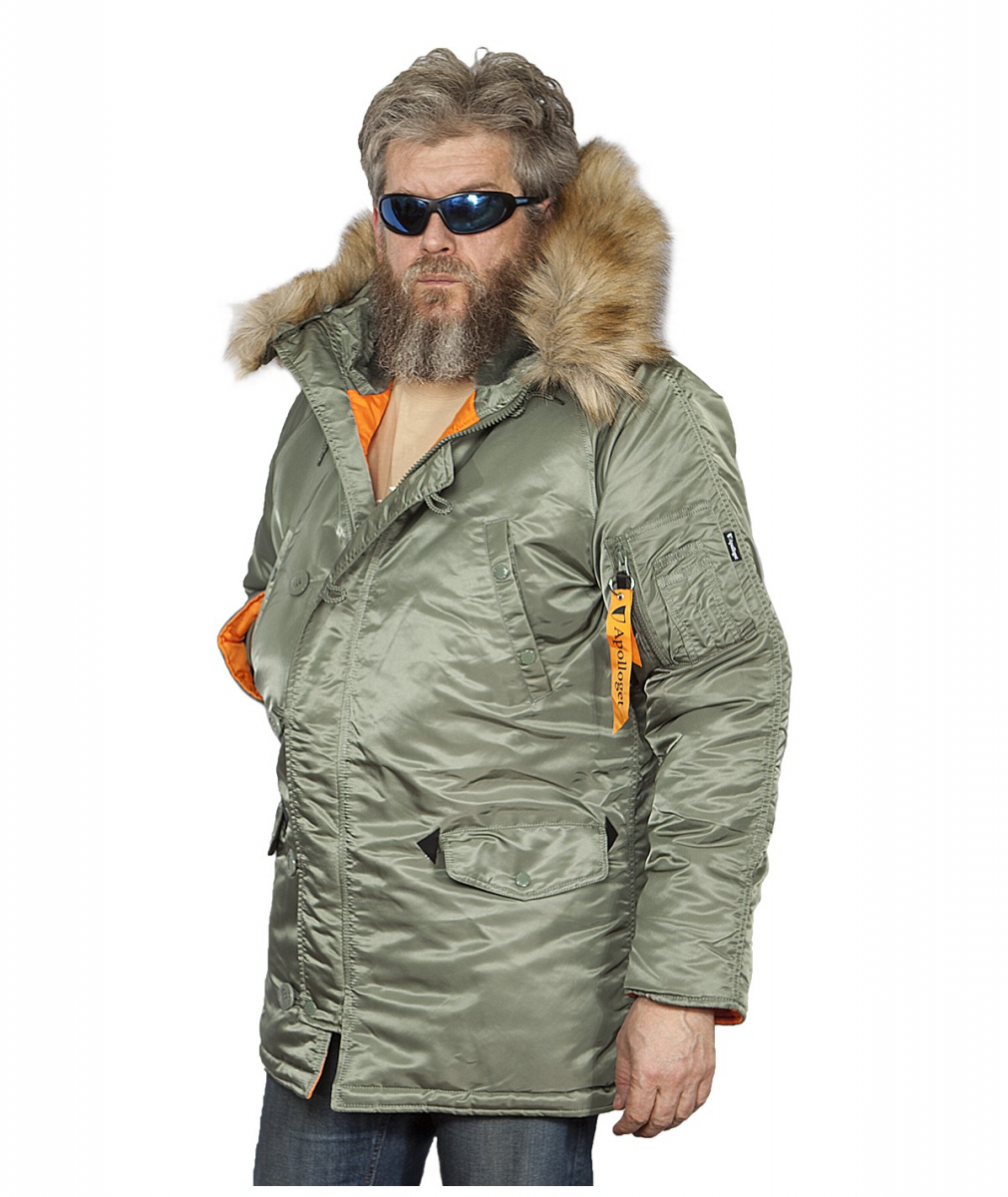 Аляска Парка Husky Olive/Orange Apolloget — изображение 2