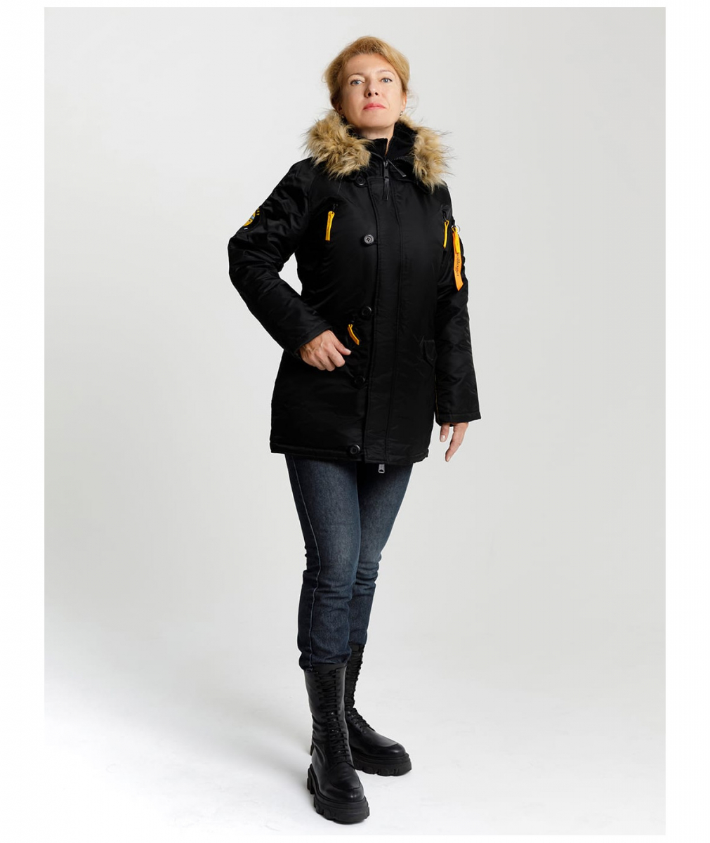 Парка Husky Wmn Black/Yellow