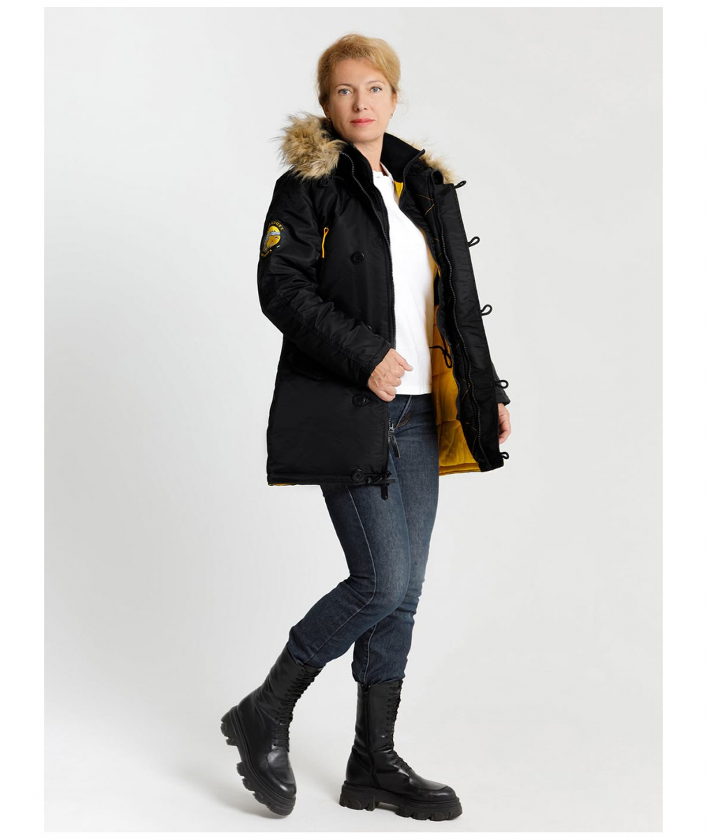 Парка Husky Wmn Black/Yellow — изображение 3
