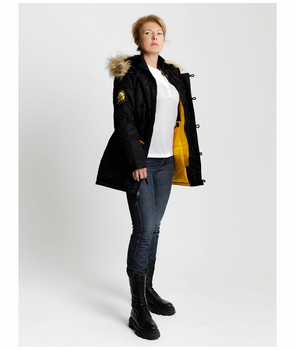 Парка Husky Wmn Black/Yellow — изображение 5