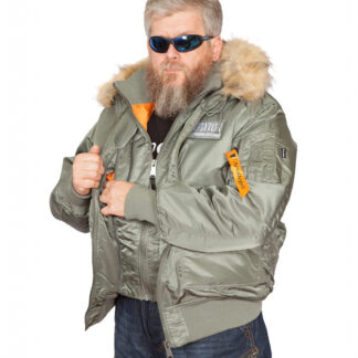 Бомбер AVIATOR HD Olive/Orange