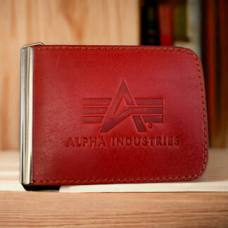 Зажим для денег красный "Alpha Industries"