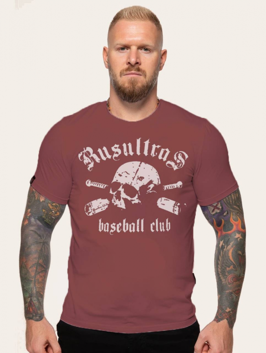 Футболка Rusultras Baseball Club теракотовая