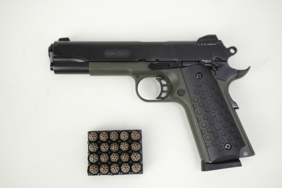 Сигнальный пистолет K1911 KURS Classic кал. 5,5 мм 10ТК хаки
