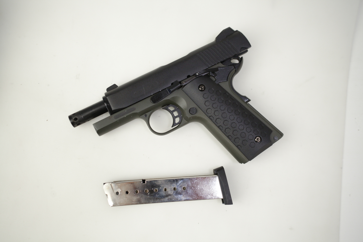 Сигнальный пистолет K1911 KURS Compact кал. 5,5 мм 10ТК хаки — изображение 2