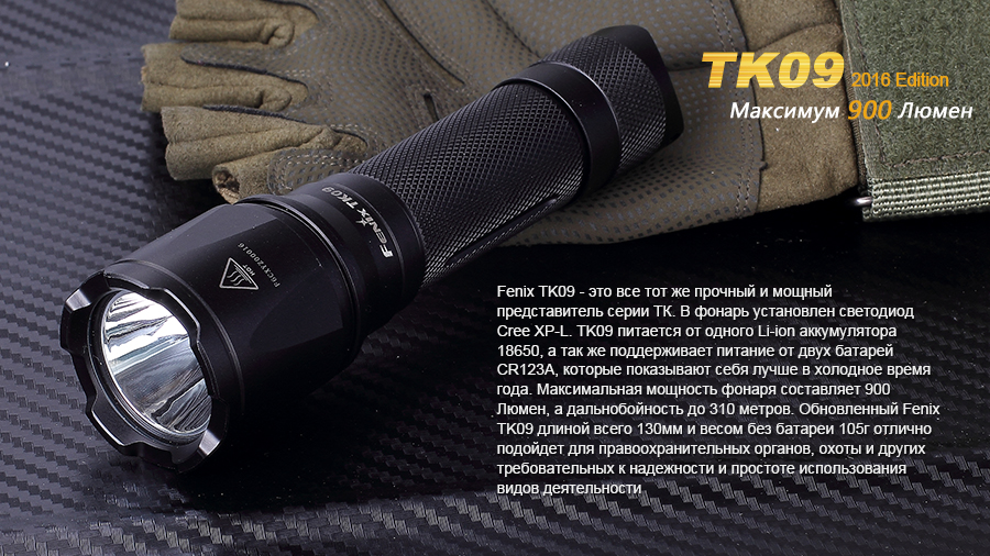 Фонарь Fenix TK09 2016, TK092016 — изображение 8