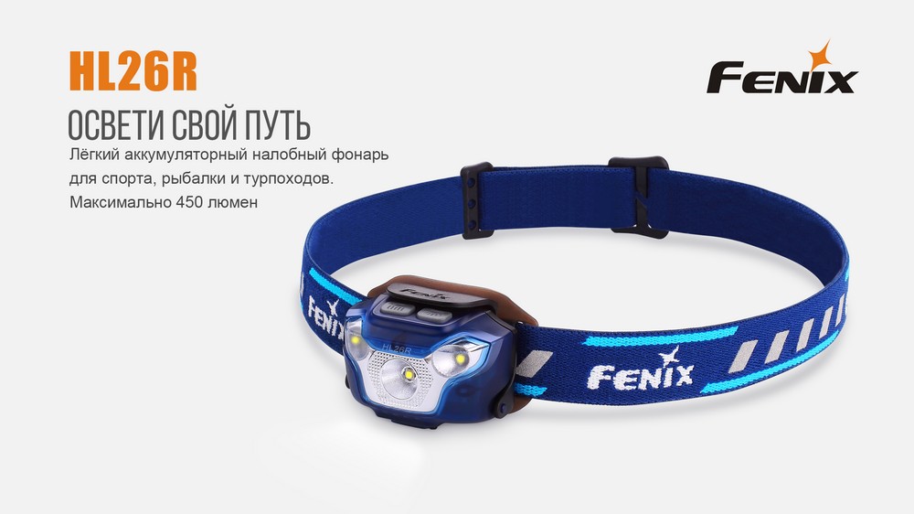 Налобный фонарь Fenix HL26R голубой, HL26Rbl — изображение 8