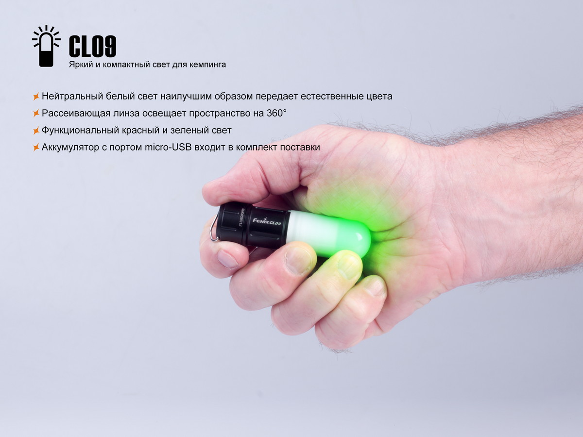 Фонарь Fenix CL09 черный, CL09BK — изображение 8