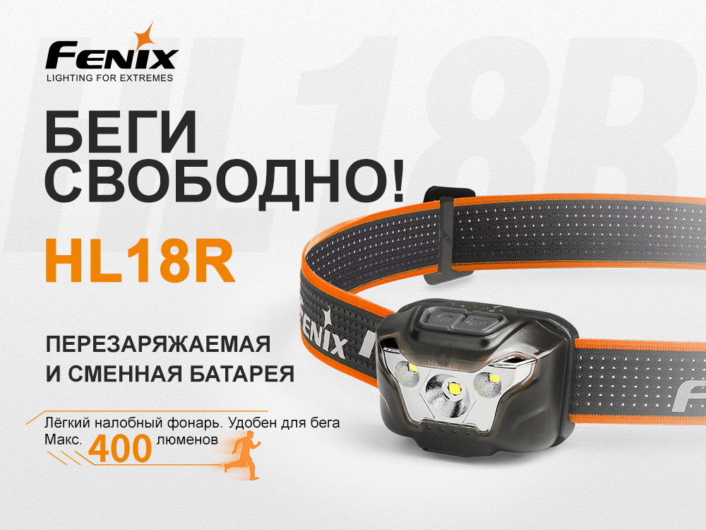 Фонарь Fenix налобный HL18R голубой 400 люмен — изображение 7