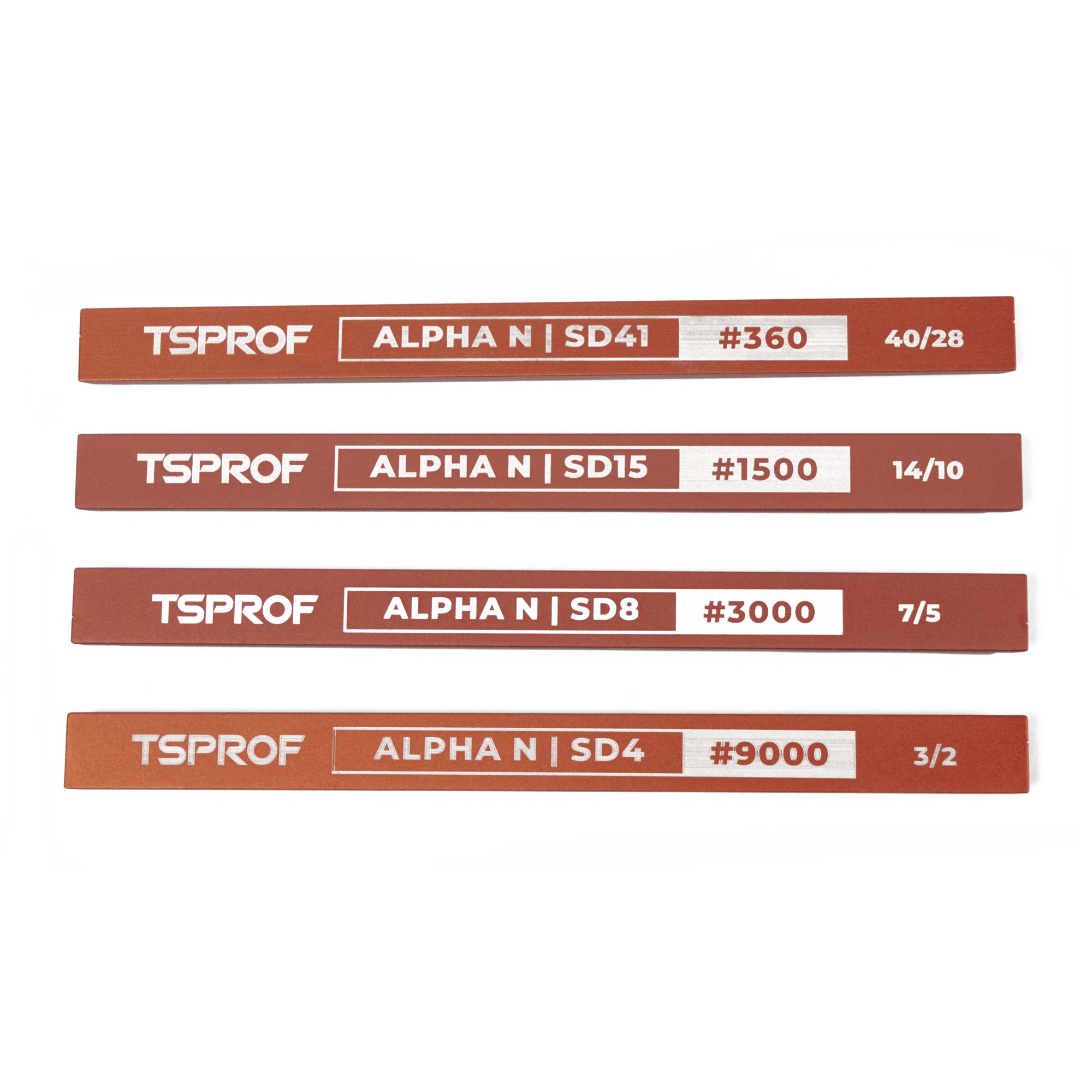 Набор алмазных брусков для заточки TSPROF Alpha N SD41 — SD4 (4 шт.) — изображение 4
